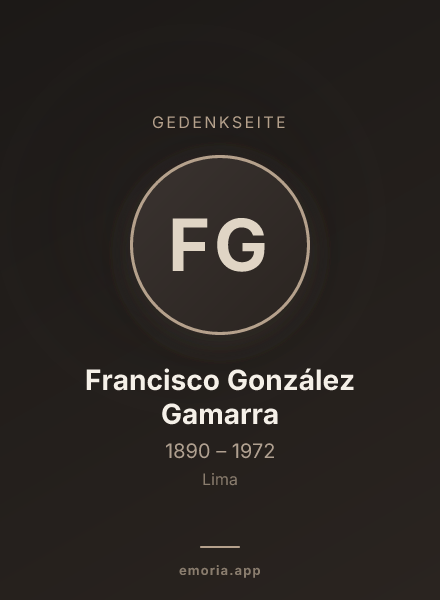 Gedenkportrait von Francisco González Gamarra