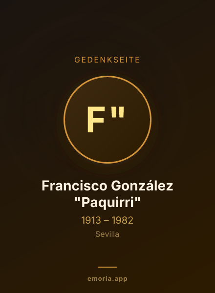 Gedenkportrait von Francisco González "Paquirri"