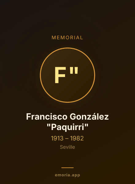 Memorial portrait of Francisco González "Paquirri"
