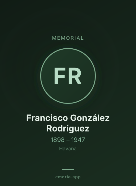 Memorial portrait of Francisco González Rodríguez