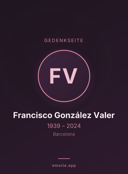 Gedenkportrait von Francisco González Valer