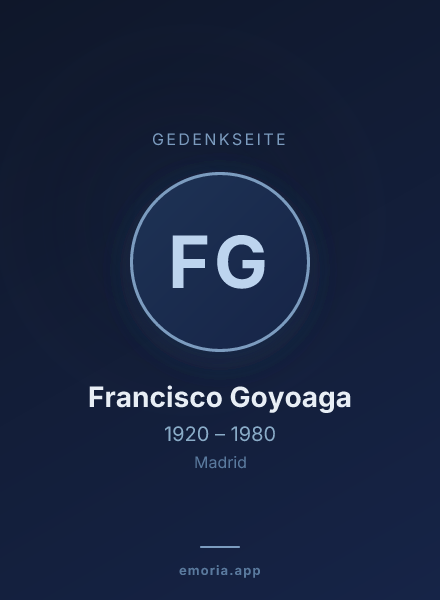 Gedenkportrait von Francisco Goyoaga