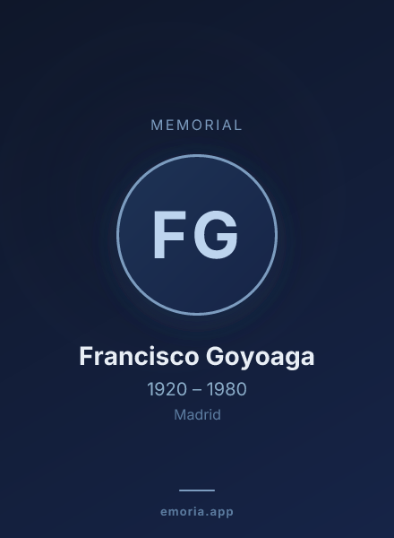 Memorial portrait of Francisco Goyoaga