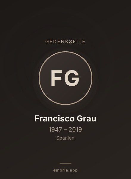 Gedenkportrait von Francisco Grau