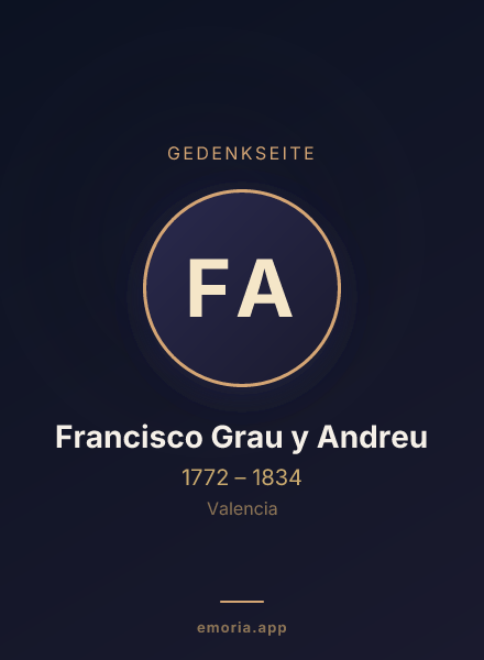 Gedenkportrait von Francisco Grau y Andreu