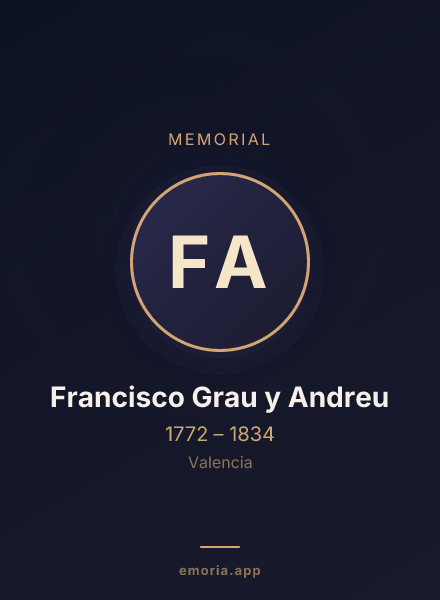 Memorial portrait of Francisco Grau y Andreu