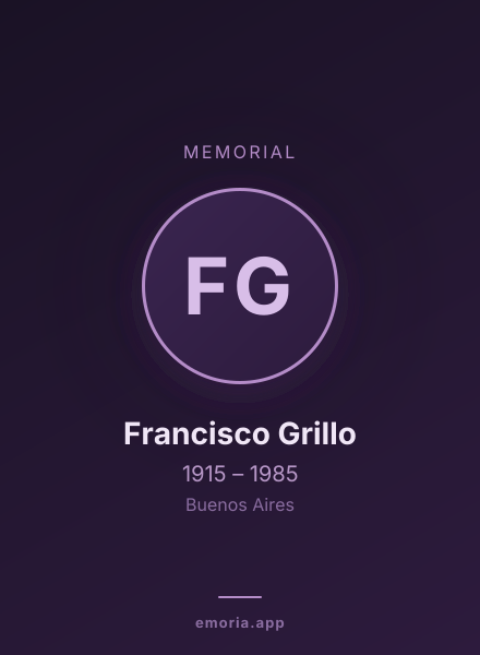 Memorial portrait of Francisco Grillo