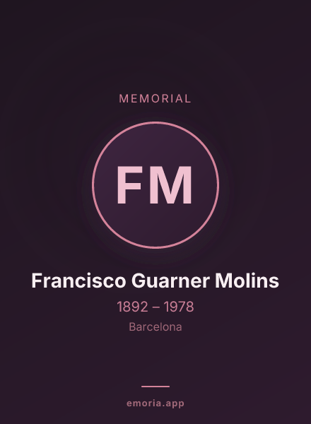 Memorial portrait of Francisco Guarner Molins