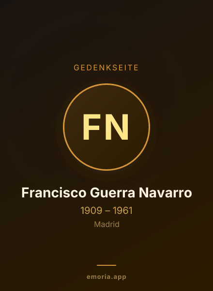 Gedenkportrait von Francisco Guerra Navarro