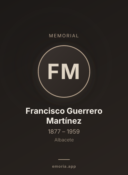 Memorial portrait of Francisco Guerrero Martínez