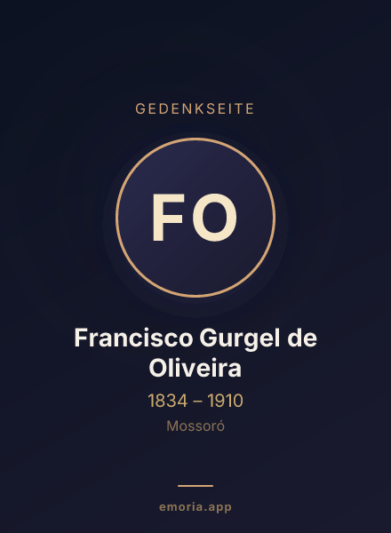 Gedenkportrait von Francisco Gurgel de Oliveira
