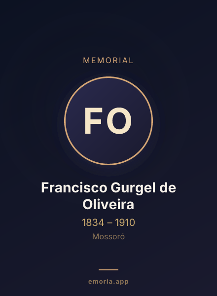 Memorial portrait of Francisco Gurgel de Oliveira