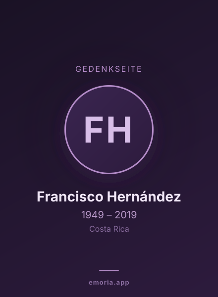 Gedenkportrait von Francisco Hernández
