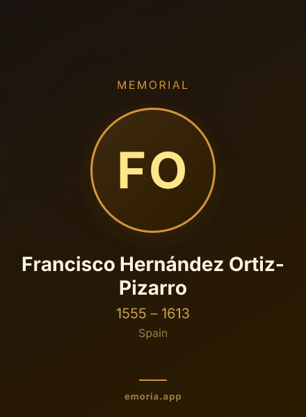 Memorial portrait of Francisco Hernández Ortiz-Pizarro