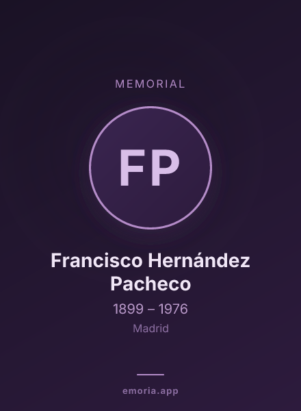 Memorial portrait of Francisco Hernández Pacheco