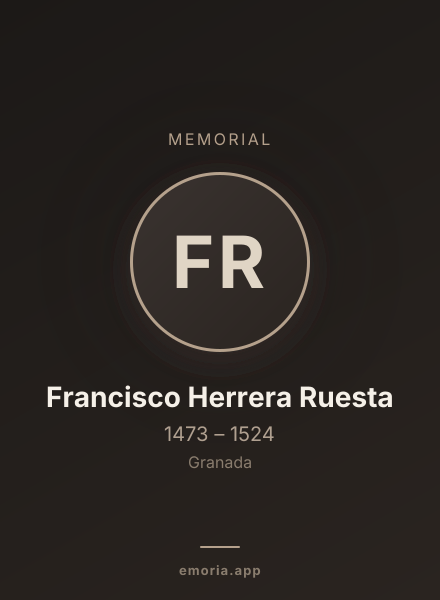 Memorial portrait of Francisco Herrera Ruesta
