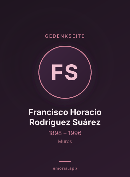Gedenkportrait von Francisco Horacio Rodríguez Suárez
