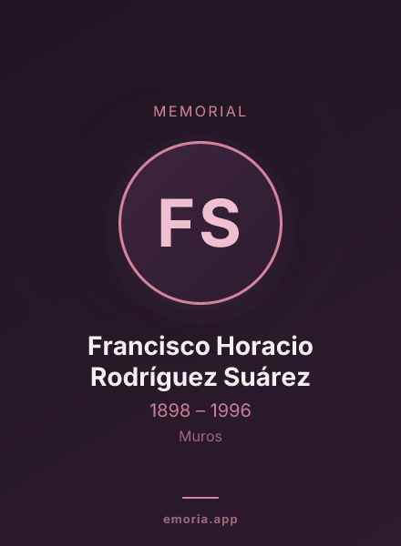 Memorial portrait of Francisco Horacio Rodríguez Suárez