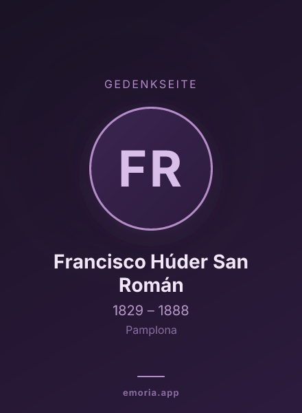 Gedenkportrait von Francisco Húder San Román