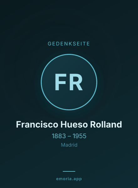 Gedenkportrait von Francisco Hueso Rolland