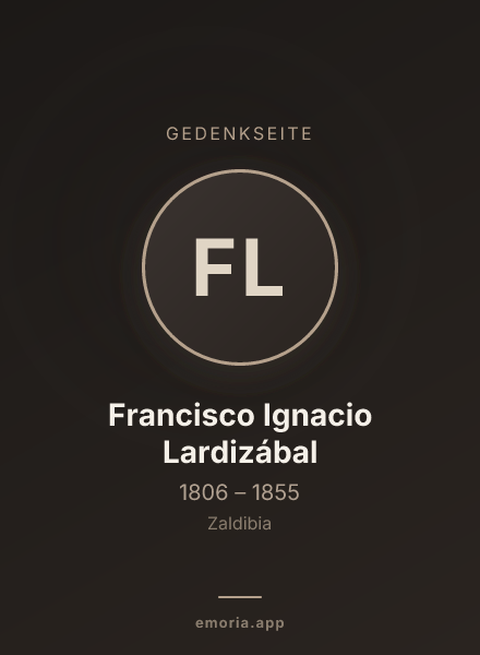 Gedenkportrait von Francisco Ignacio Lardizábal
