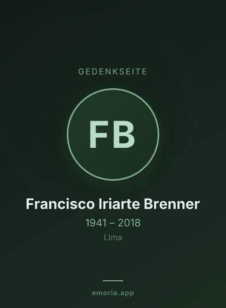 Gedenkportrait von Francisco Iriarte Brenner