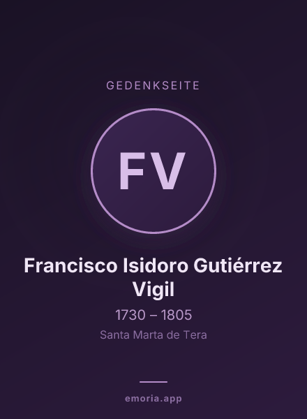 Gedenkportrait von Francisco Isidoro Gutiérrez Vigil