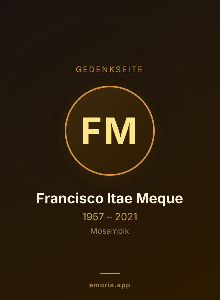 Gedenkportrait von Francisco Itae Meque