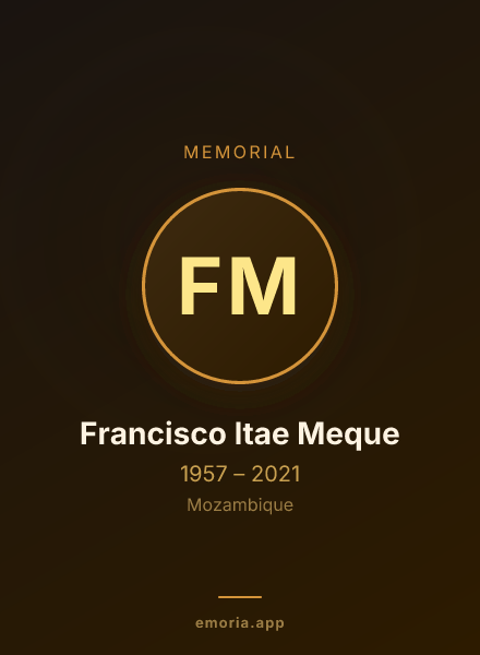 Memorial portrait of Francisco Itae Meque