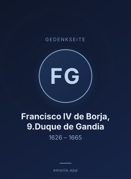 Gedenkportrait von Francisco IV de Borja, 9.Duque de Gandia