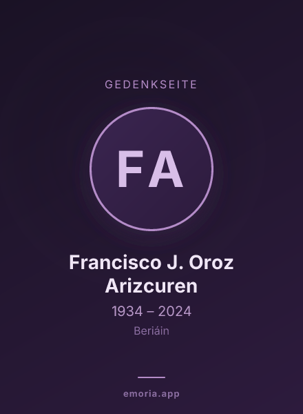 Gedenkportrait von Francisco J. Oroz Arizcuren