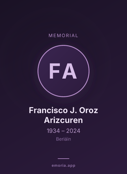 Memorial portrait of Francisco J. Oroz Arizcuren
