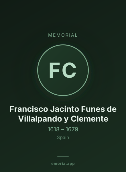 Memorial portrait of Francisco Jacinto Funes de Villalpando y Clemente