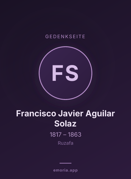 Gedenkportrait von Francisco Javier Aguilar Solaz