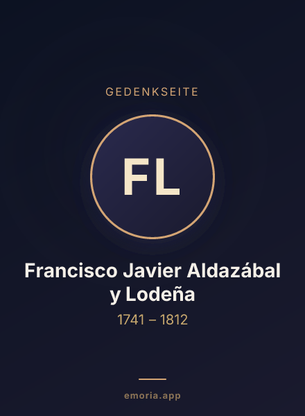 Gedenkportrait von Francisco Javier Aldazábal y Lodeña