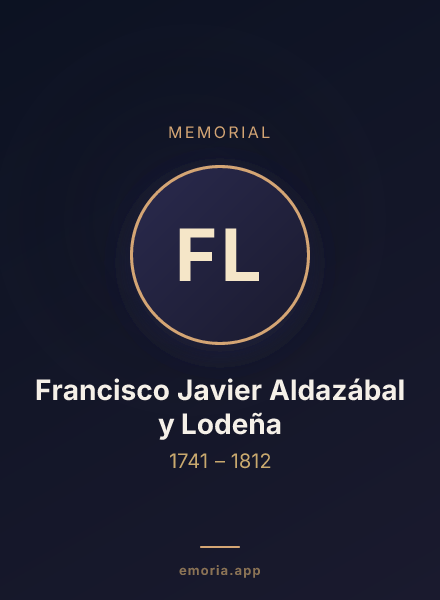 Memorial portrait of Francisco Javier Aldazábal y Lodeña