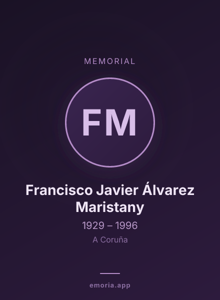 Memorial portrait of Francisco Javier Álvarez Maristany