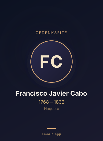 Gedenkportrait von Francisco Javier Cabo