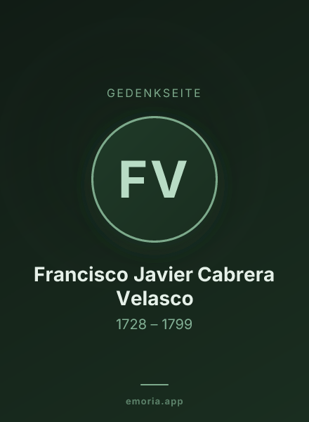Gedenkportrait von Francisco Javier Cabrera Velasco