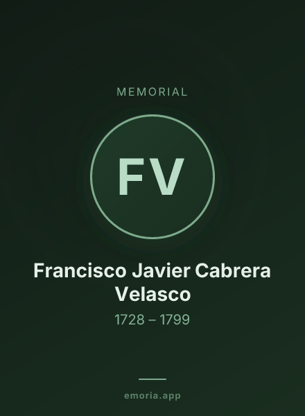 Memorial portrait of Francisco Javier Cabrera Velasco