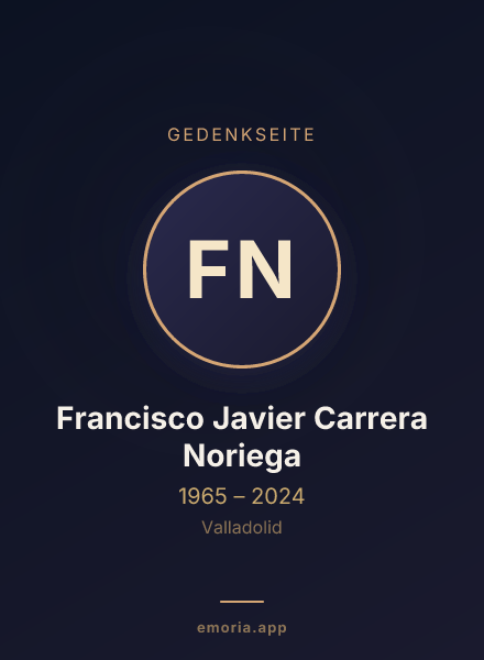Gedenkportrait von Francisco Javier Carrera Noriega