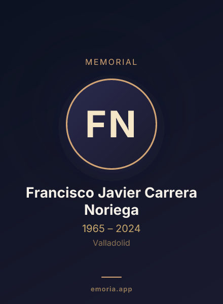 Memorial portrait of Francisco Javier Carrera Noriega