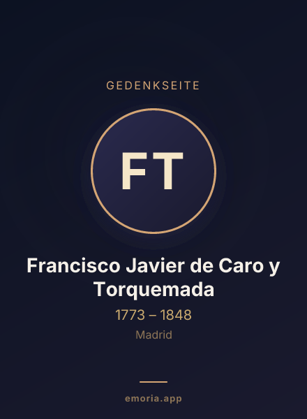 Gedenkportrait von Francisco Javier de Caro y Torquemada