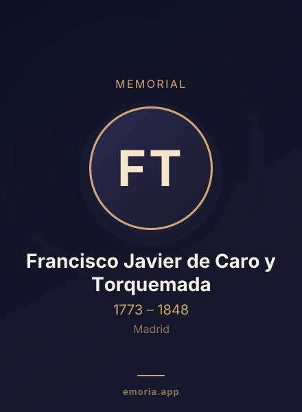 Memorial portrait of Francisco Javier de Caro y Torquemada