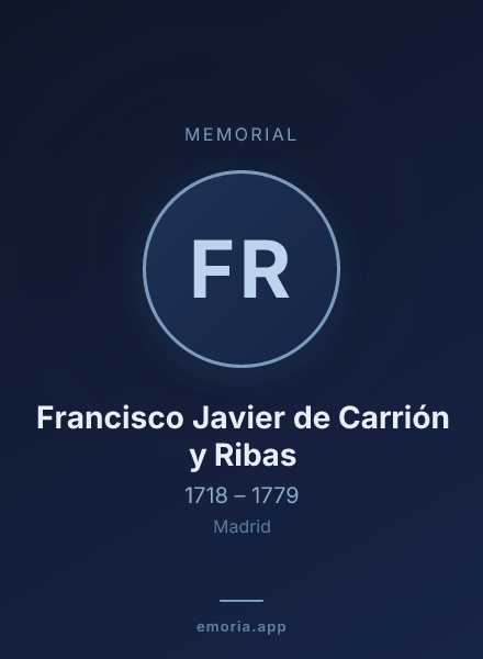 Memorial portrait of Francisco Javier de Carrión y Ribas