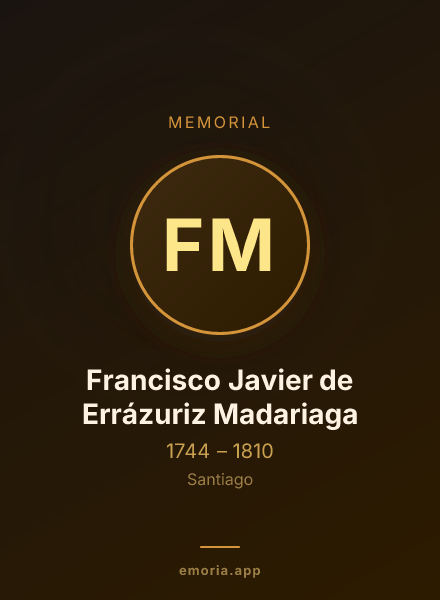 Memorial portrait of Francisco Javier de Errázuriz Madariaga
