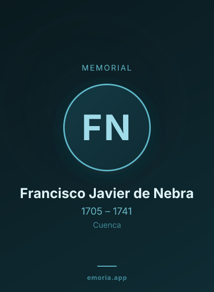 Memorial portrait of Francisco Javier de Nebra