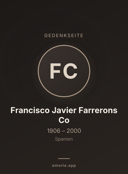 Gedenkportrait von Francisco Javier Farrerons Co
