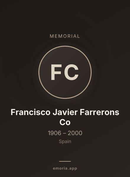 Memorial portrait of Francisco Javier Farrerons Co