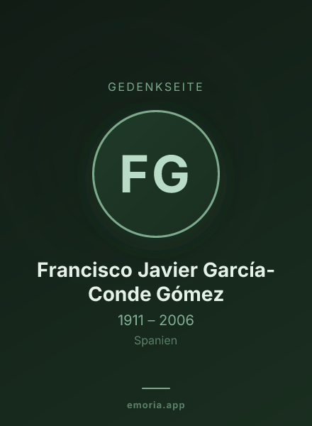 Gedenkportrait von Francisco Javier García-Conde Gómez